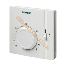 Siemens RAA 31 Termostat pomieszczeniowy bez możliwości programowania do instalacji ogrzewania/chłodzenia, 24..250 [V] AC 8..30 [°C], wyjście 2-stawne, ogrzewanie lub chłodzenie, pokrętło nastawy temperatury wewnątrz urządzenia, wyłącznik (zastępuje RAA30