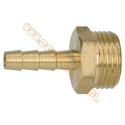 Króciec mosiężny do węża 1/2" x 10mm