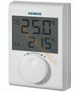 Siemens RDH 100 Regulator pomieszczeniowy, 3 [V] DC (baterie), 5..30 [°C], wyjście 2-stawne z algorytmem TPI, ogrzewanie, pokrętło nastawy temperatury, duży wyświetlacz