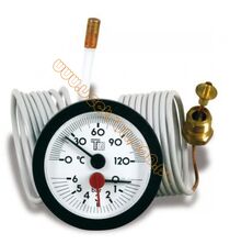Termomanometr 0-120°C 0-4 bar Ø52mm (Ø57) 1,5m 1/4